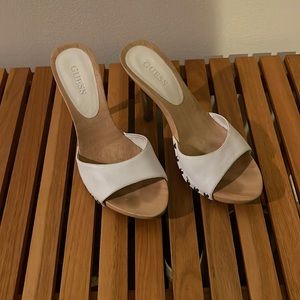 Leather Guess heels with studs 6.5